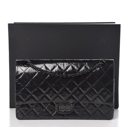 Chanel Distressed Patent Quilted 2.55 Reissue 226 Flap Black 10 of 10
