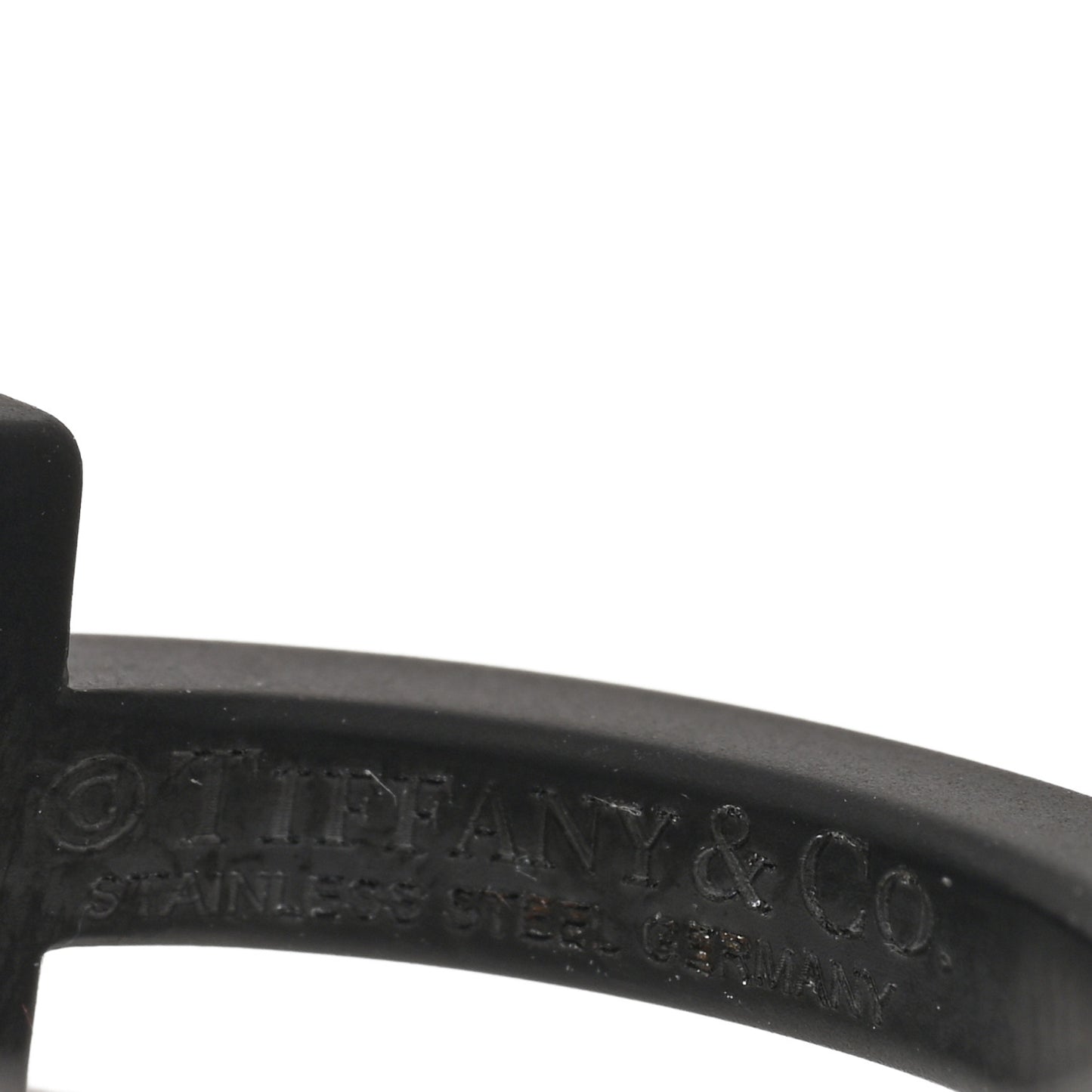 Black-Coated Stainless Steel T Square Ring 47 4