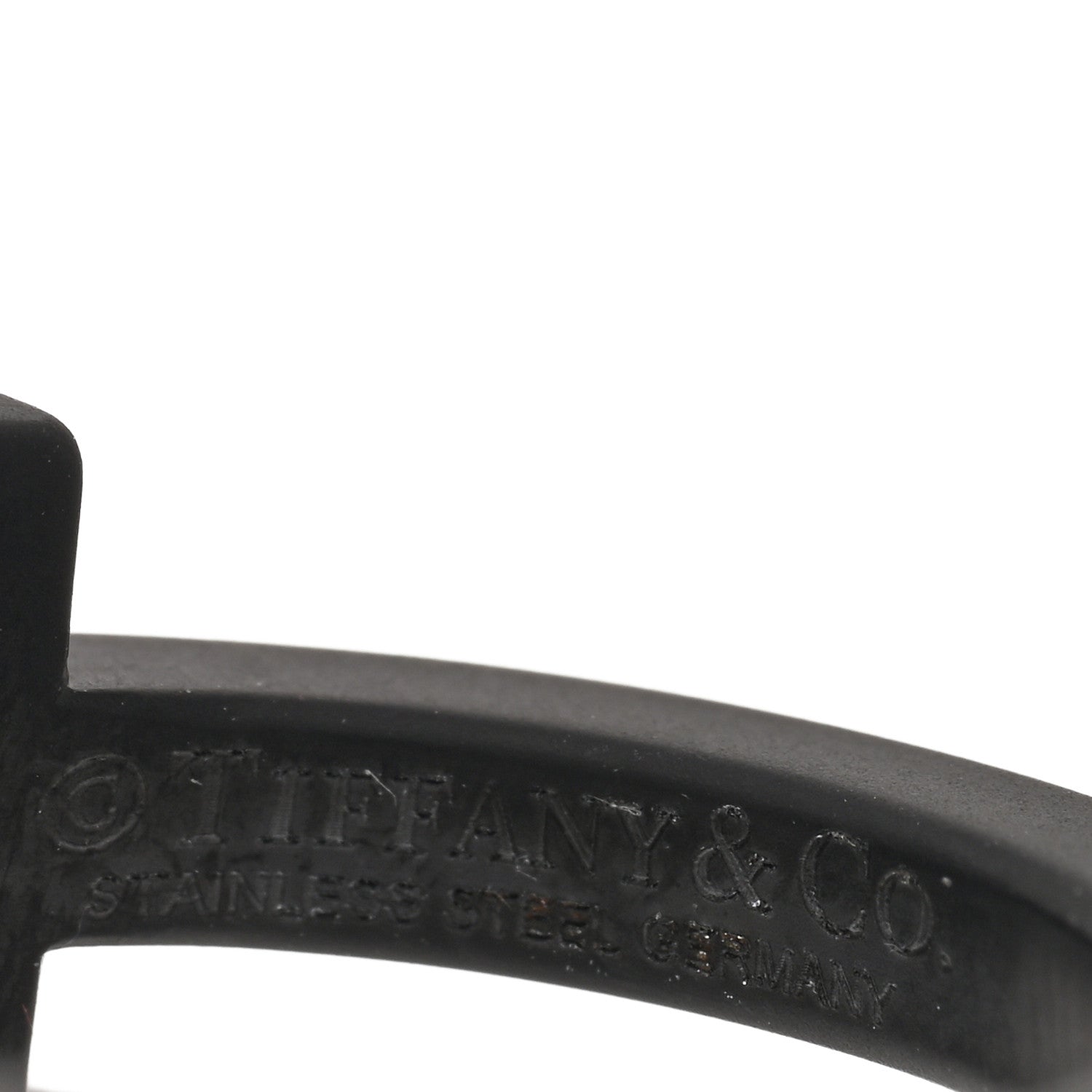 Tiffany Black-Coated Stainless Steel T Square Ring 47 4 4 of 4