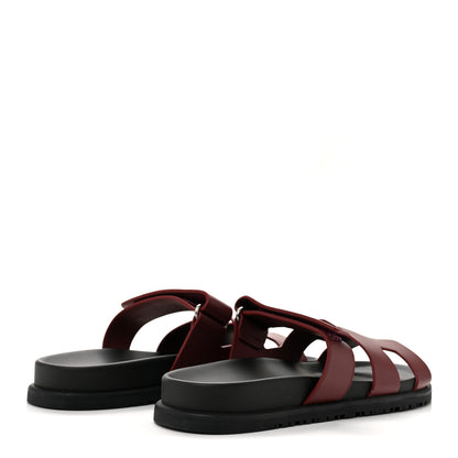 Hermes Calfskin Womens Chypre Sandals 39.5 Rouge H 5 of 10