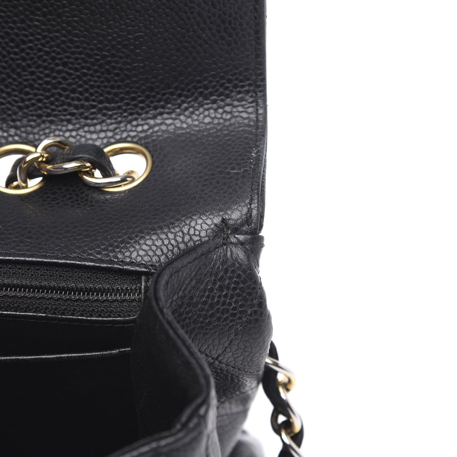Chanel Caviar Quilted Jumbo Single Flap Black 11 of 16