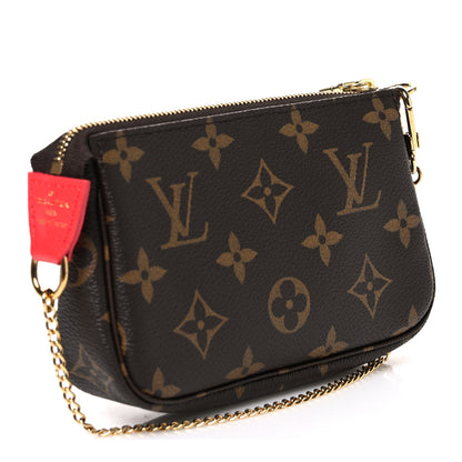 Louis Vuitton Monogram 2022 Christmas Animation Mini Pochette Accessories Red 3 of 8
