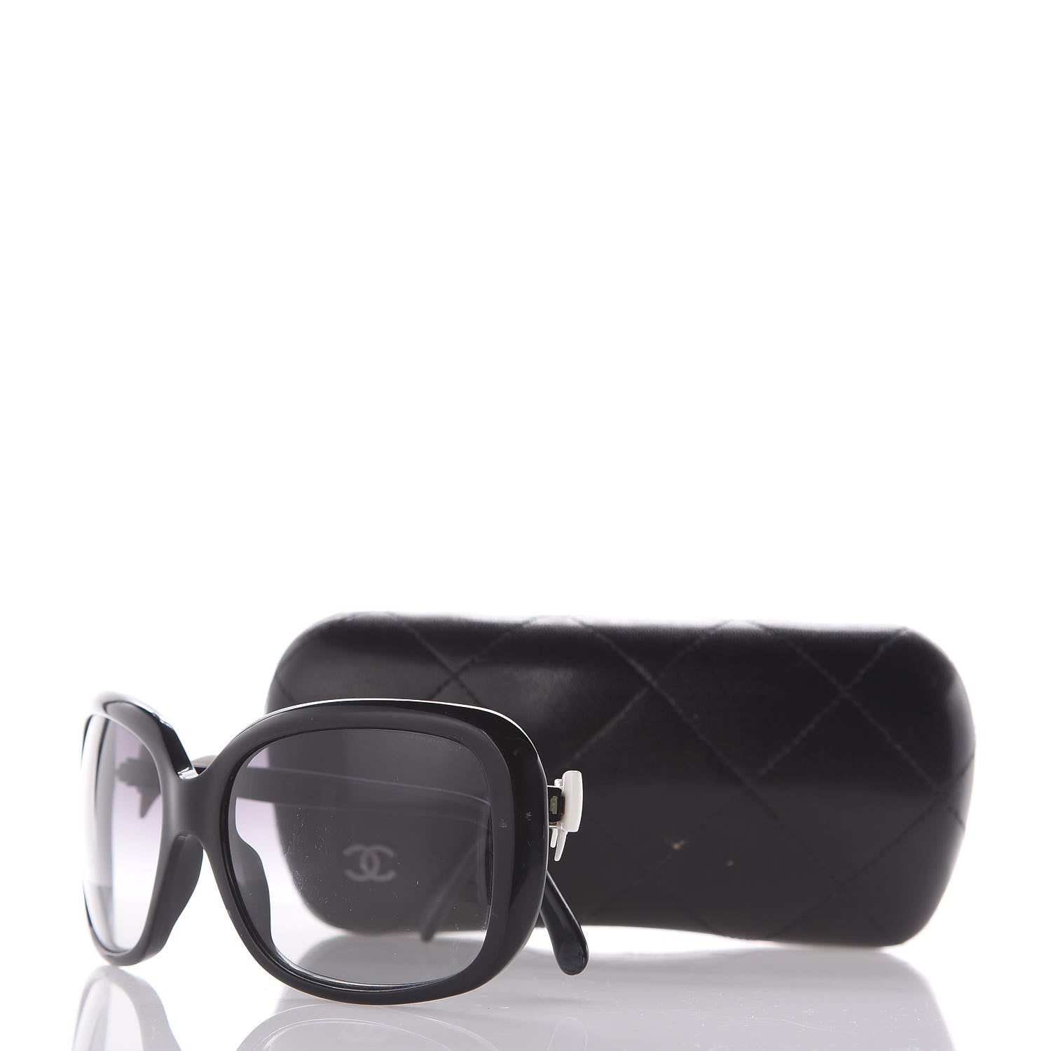 Chanel CC Bow Sunglasses 5171 Black White 8 of 9