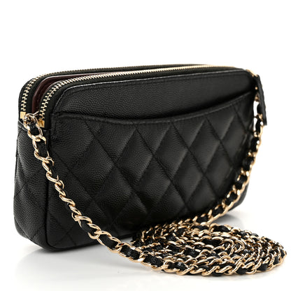 Chanel Caviar Quilted Small Clutch With Chain Black 3 of 13