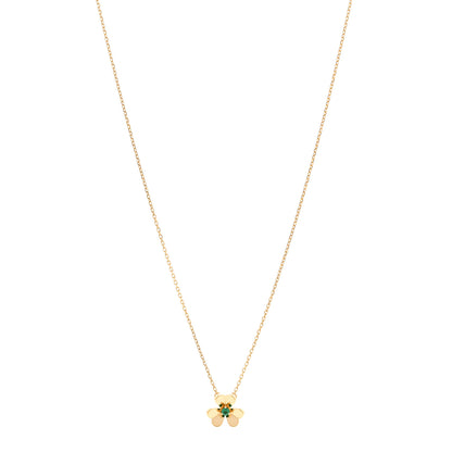 Van Cleef & Arpels 18K Yellow Gold Emerald Mini Frivole Pendant Necklace 1 of 6