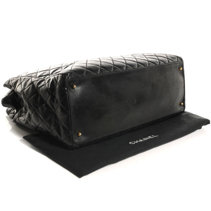 Chanel Vinyl Stitched XL Weekender Black 4 of 8
