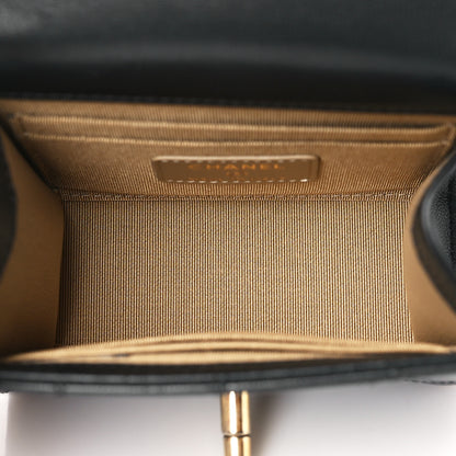 Chanel Goatskin Chic Pearls Clutch On Chain Black 5 of 10