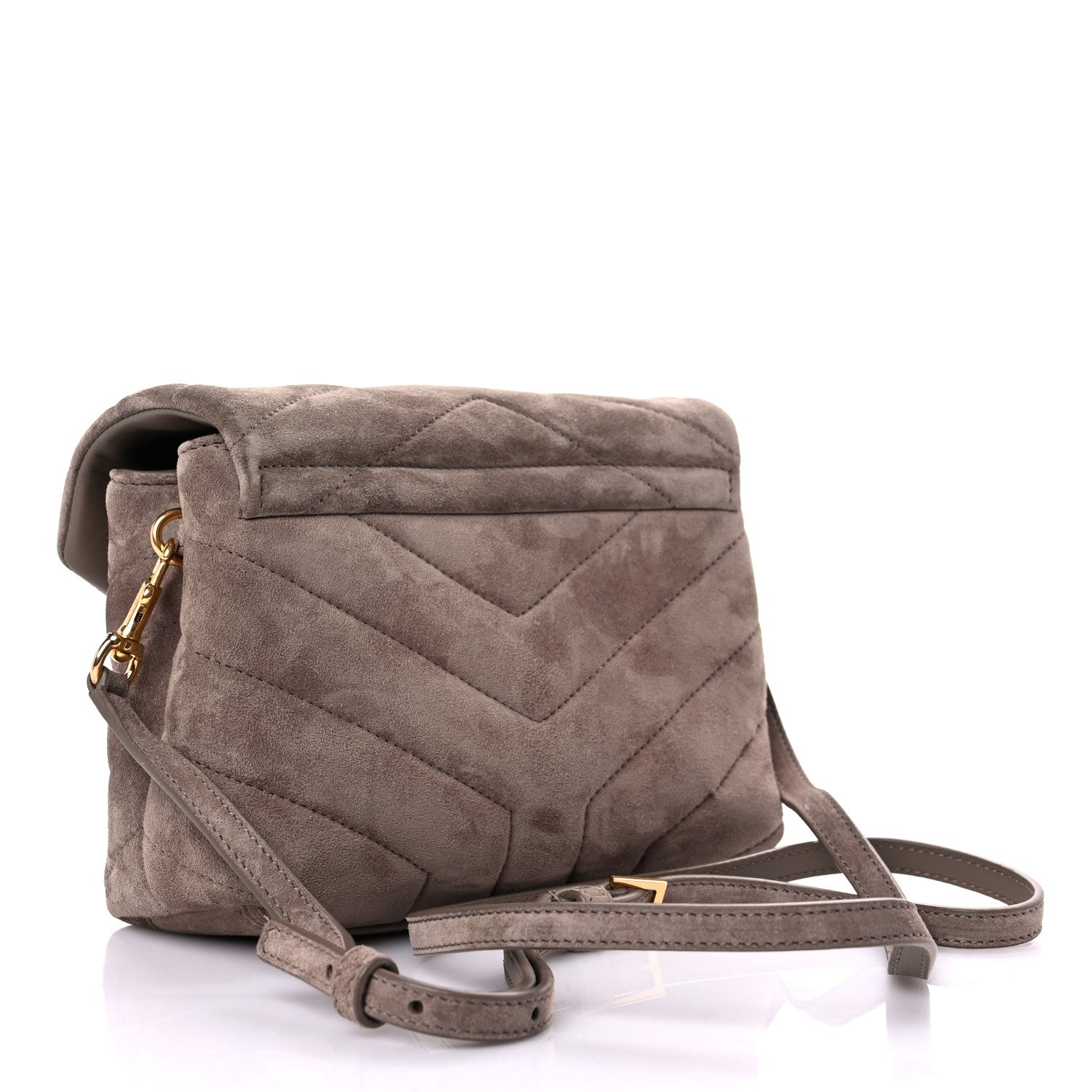 Saint Laurent Suede Toy Loulou Shoulder Bag Fog 2 of 10