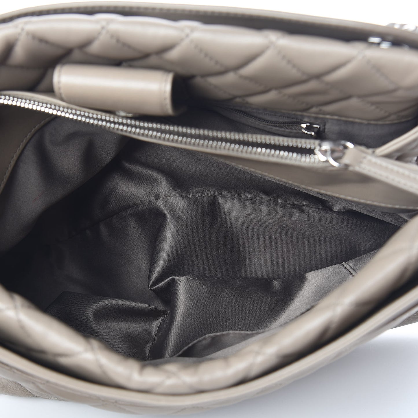 Lambskin Quilted Large 7 Tote Taupe