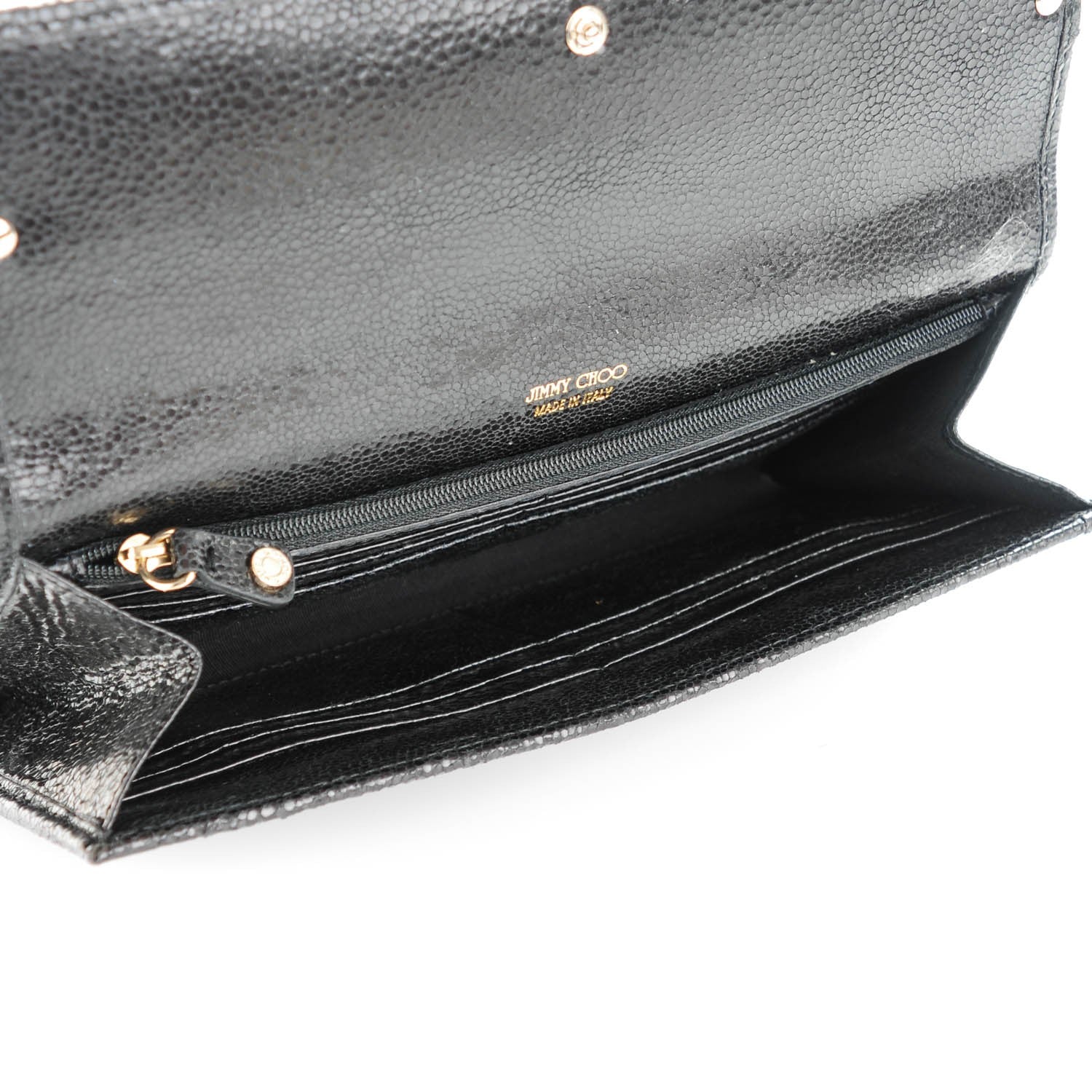 Jimmy Choo Glitter Fabric Reese Clutch Black 5 of 7
