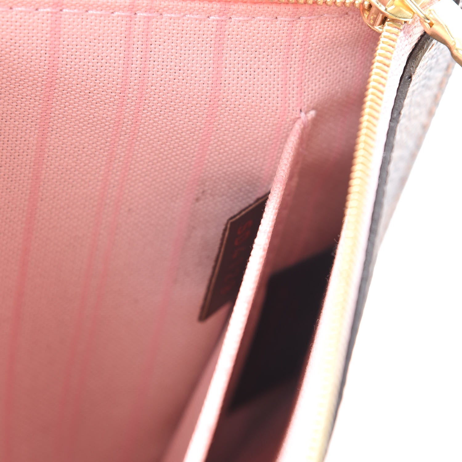Louis Vuitton Damier Ebene Neverfull MM GM Pochette Rose Ballerine 7 of 7