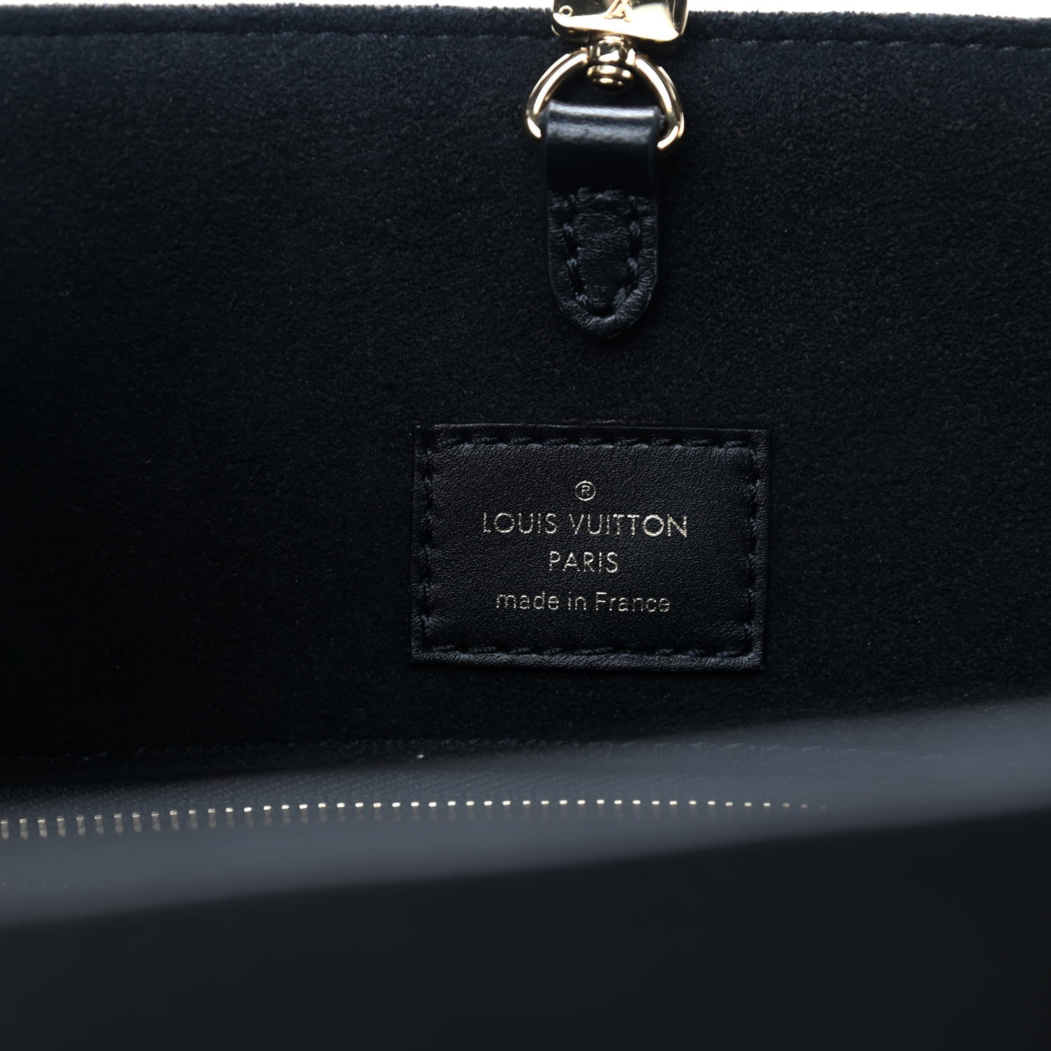 Louis Vuitton Calfskin Monogram Fold Tote MM Black Wine Cream 6 of 10