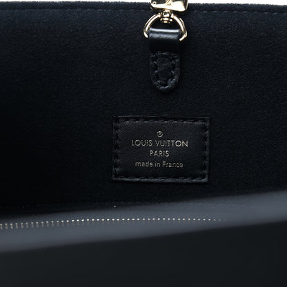 Louis Vuitton Calfskin Monogram Fold Tote MM Black Wine Cream 6 of 10