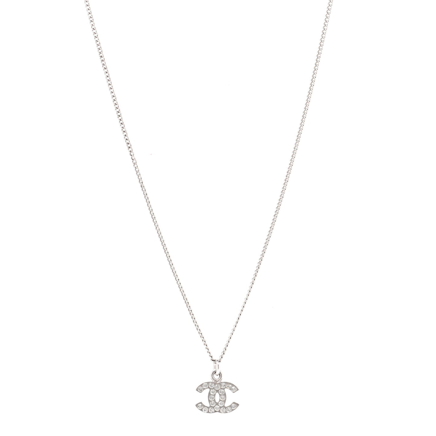 Crystal Timeless CC Necklace Silver