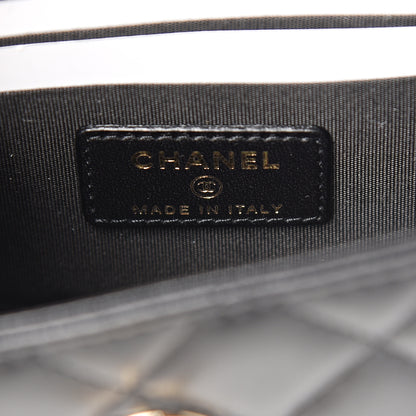 Chanel Lambskin Quilted Mini Trendy CC Chain Wallet Black 5 of 10