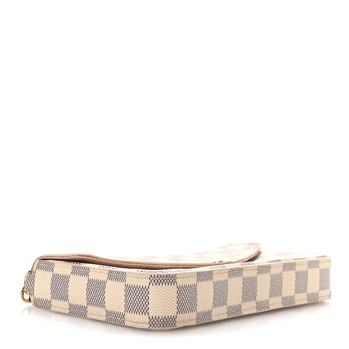 Damier Azur Pochette Felicie Chain Wallet Rose Ballerine