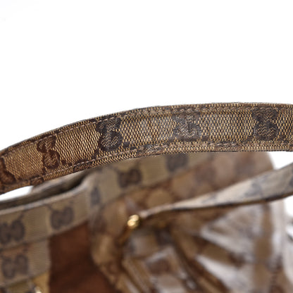 Gucci Crystal Monogram Medium Web Tote Brown 8 of 11
