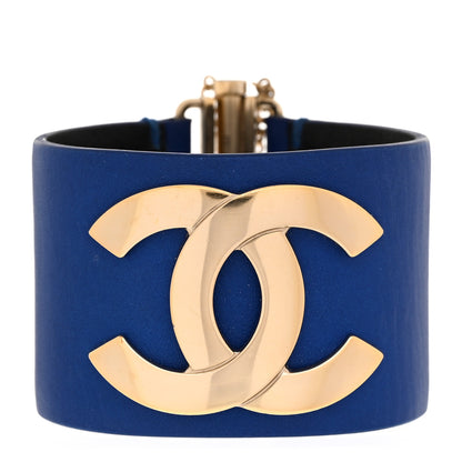 Chanel Calfskin CC Wide Cuff M Blue 1 of 5
