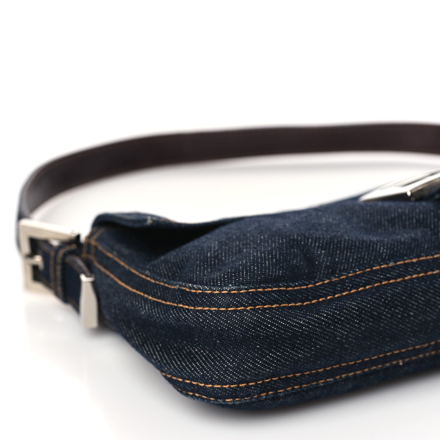 Fendi Denim Baguette Blue 8 of 9