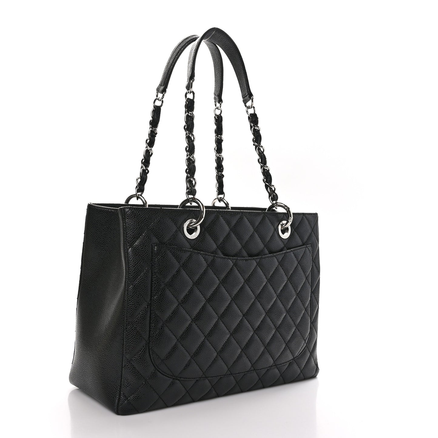Caviar Quilted Grand Shopping Tote GST Black