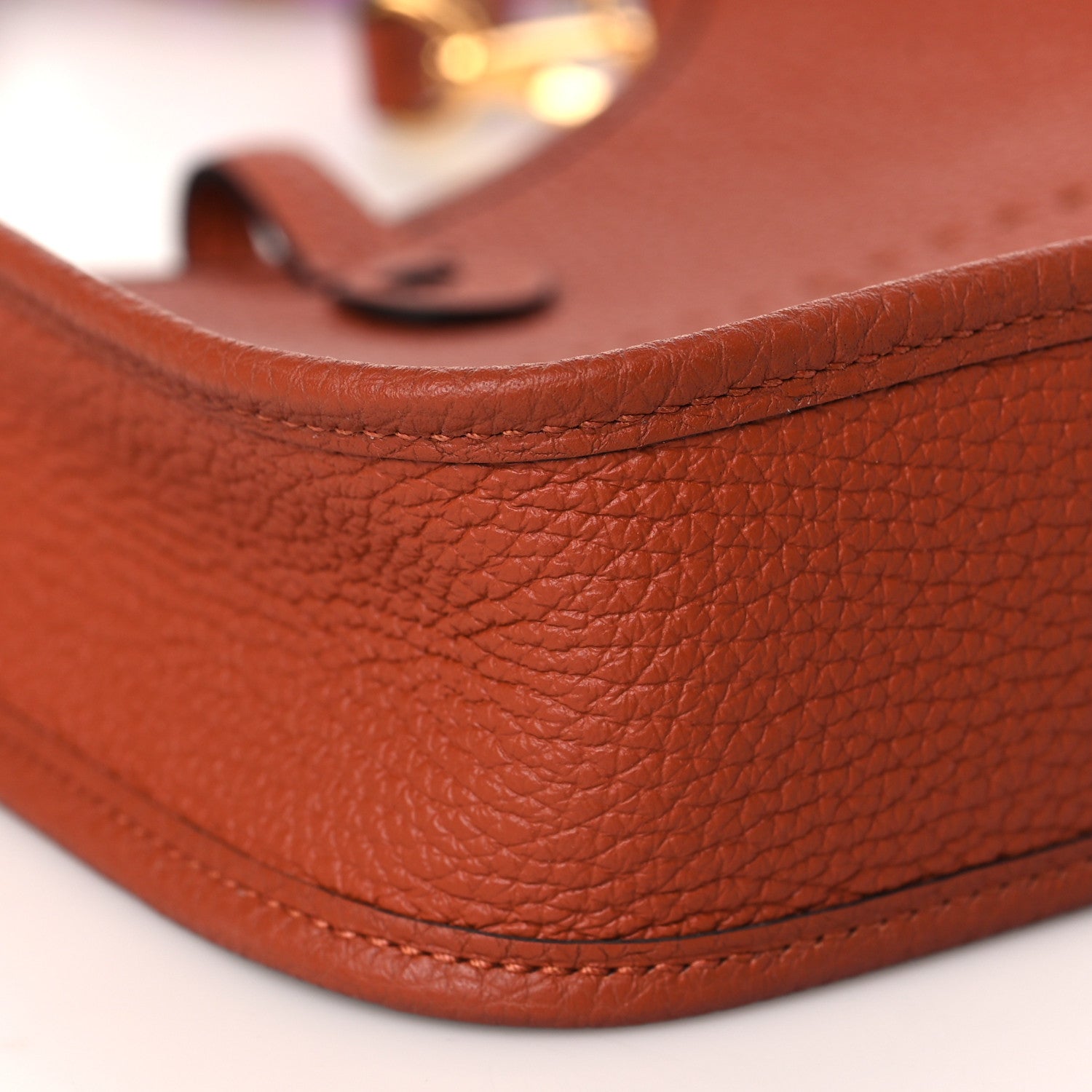 Hermes Taurillon Clemence Maxi Quadrille Evelyne TPM Cuivre Capucine Parme Rouge Duchess 8 of 10