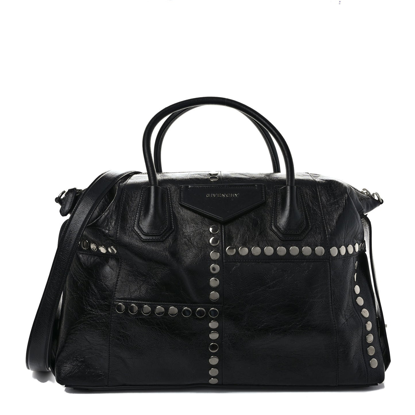 Smooth Calfskin Medium Studded Soft Antigona Black