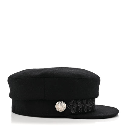 Hermes Wool Flannel Cabourg En Finesse Cap Black 4 of 9