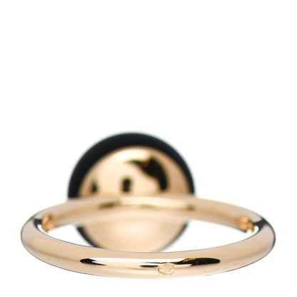 Louis Vuitton 18K Yellow Gold Diamond Black Onyx Idylle Blossom Ring 51 5.75 4 of 6