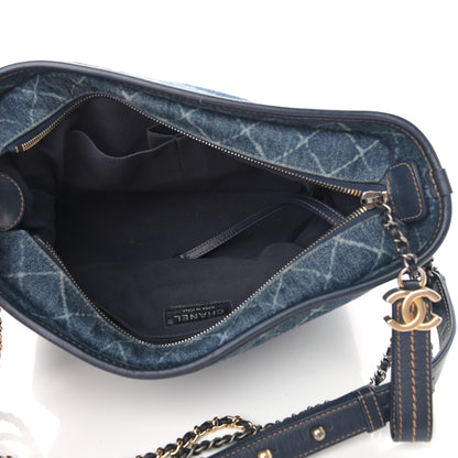 Chanel Denim Calfskin Medium Gabrielle Hobo Blue 5 of 16