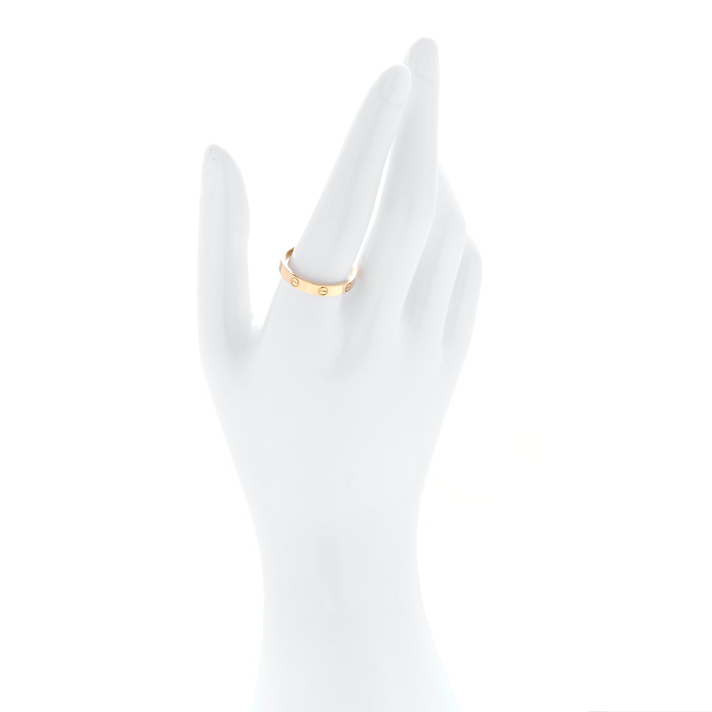 18K Yellow Gold 3.5mm LOVE Wedding Band Ring 64 10.75
