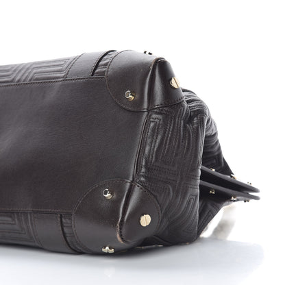 Versace Lambskin Couture Snap Out Of It Bag Brown Gold 11 of 18