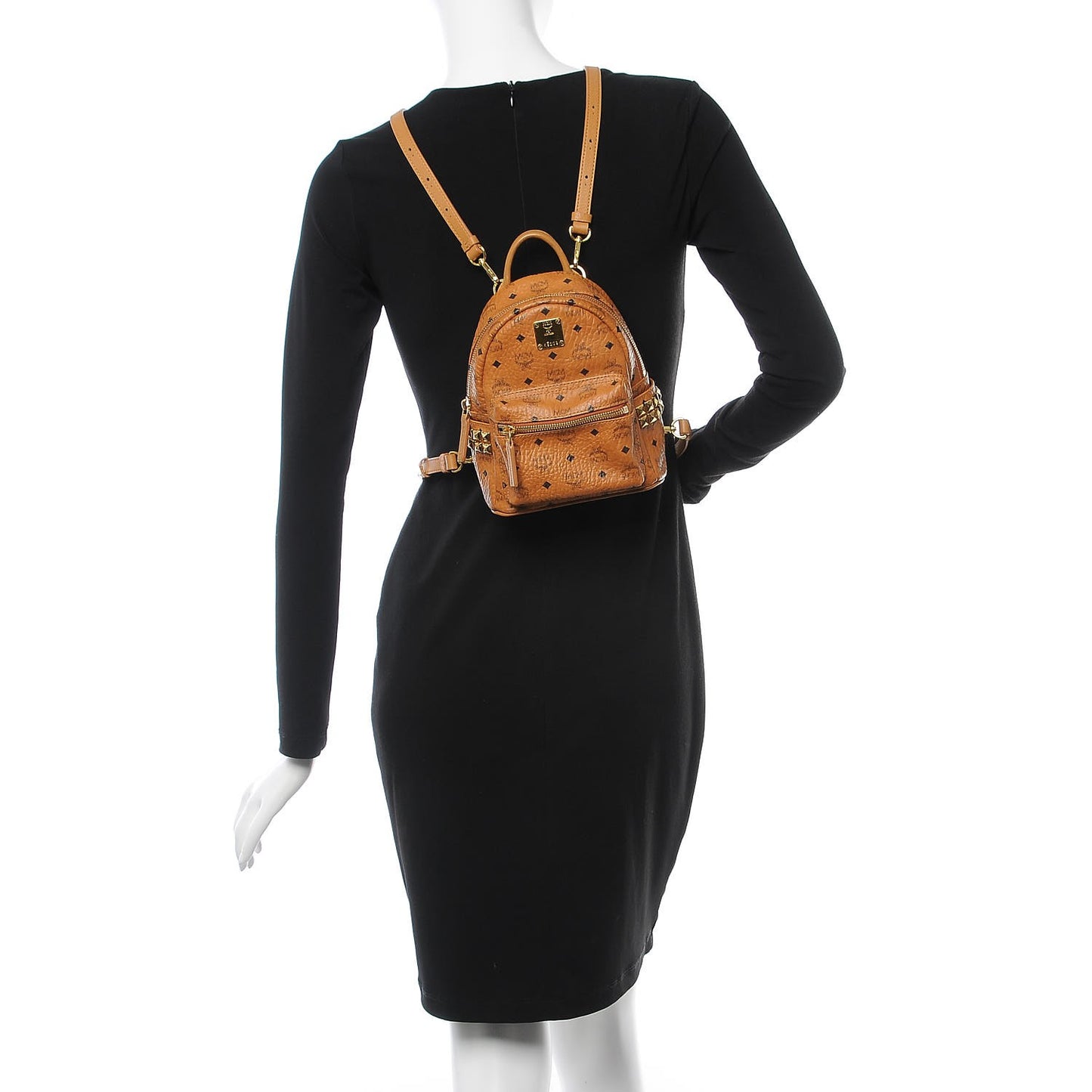 Visetos Side Stud Mini Stark Backpack Cognac