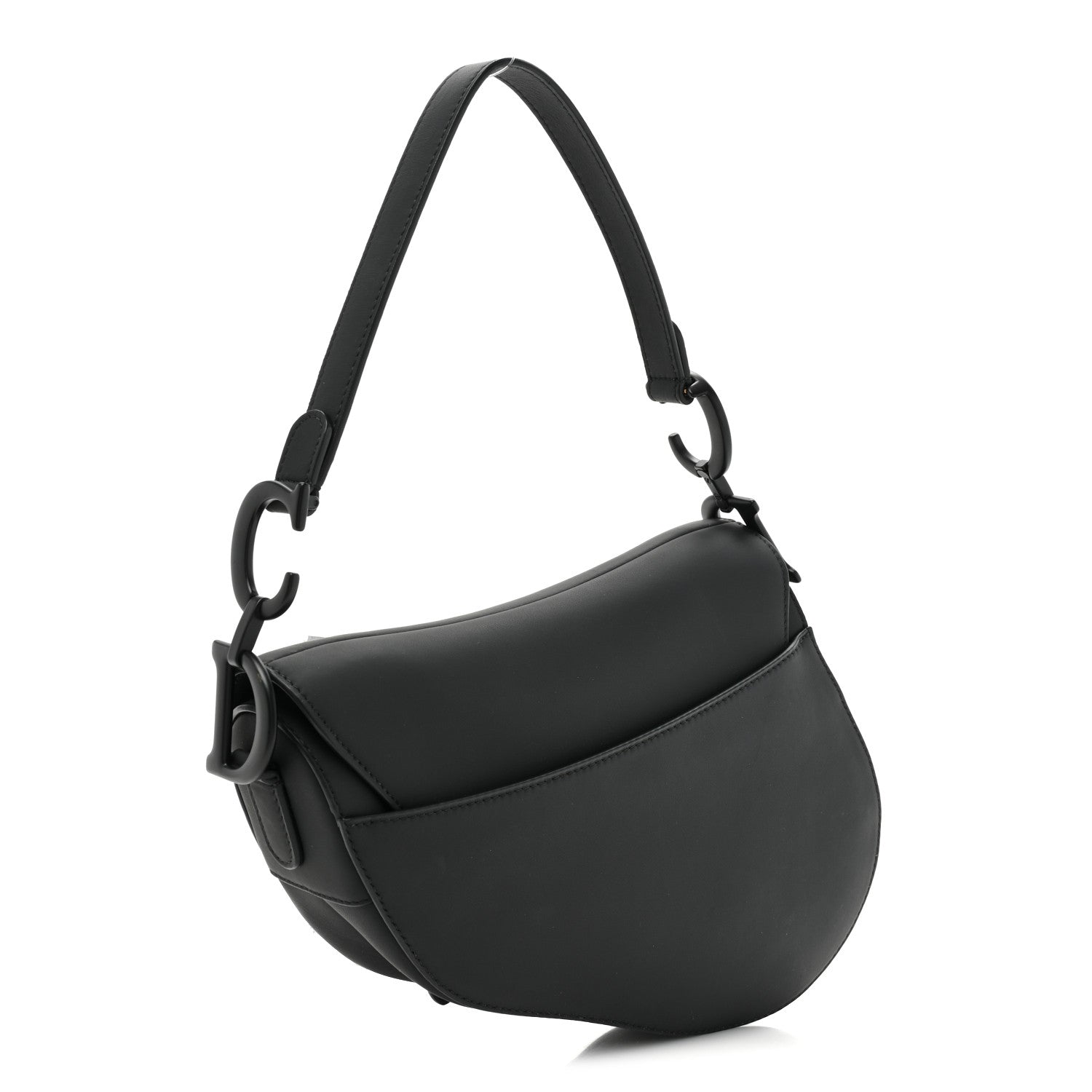 Christian Dior Ultra Matte Calfskin Saddle Bag Black 3 of 12
