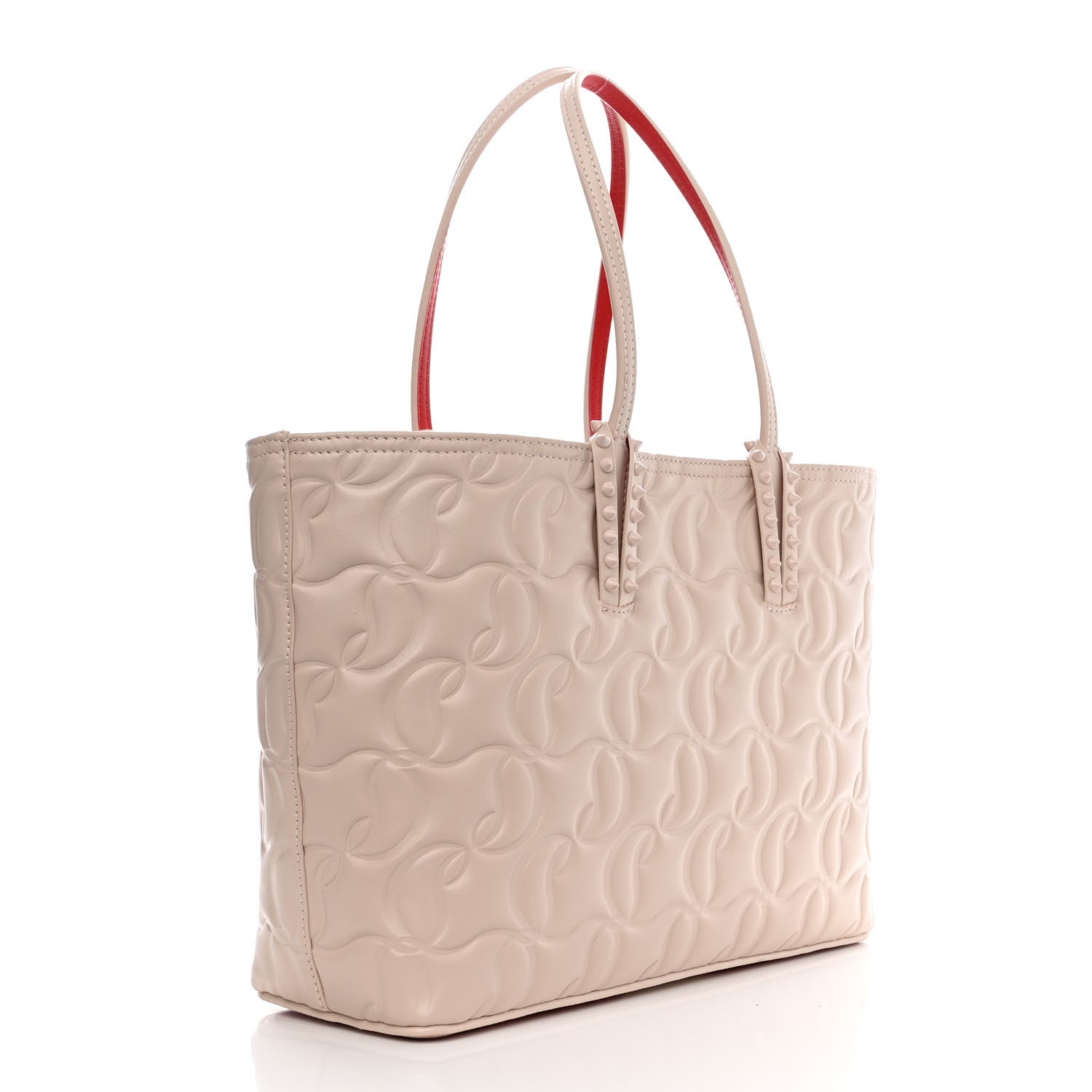Christian Louboutin Nappa Embossed Small East West Cabata Tote Leche 4 of 11