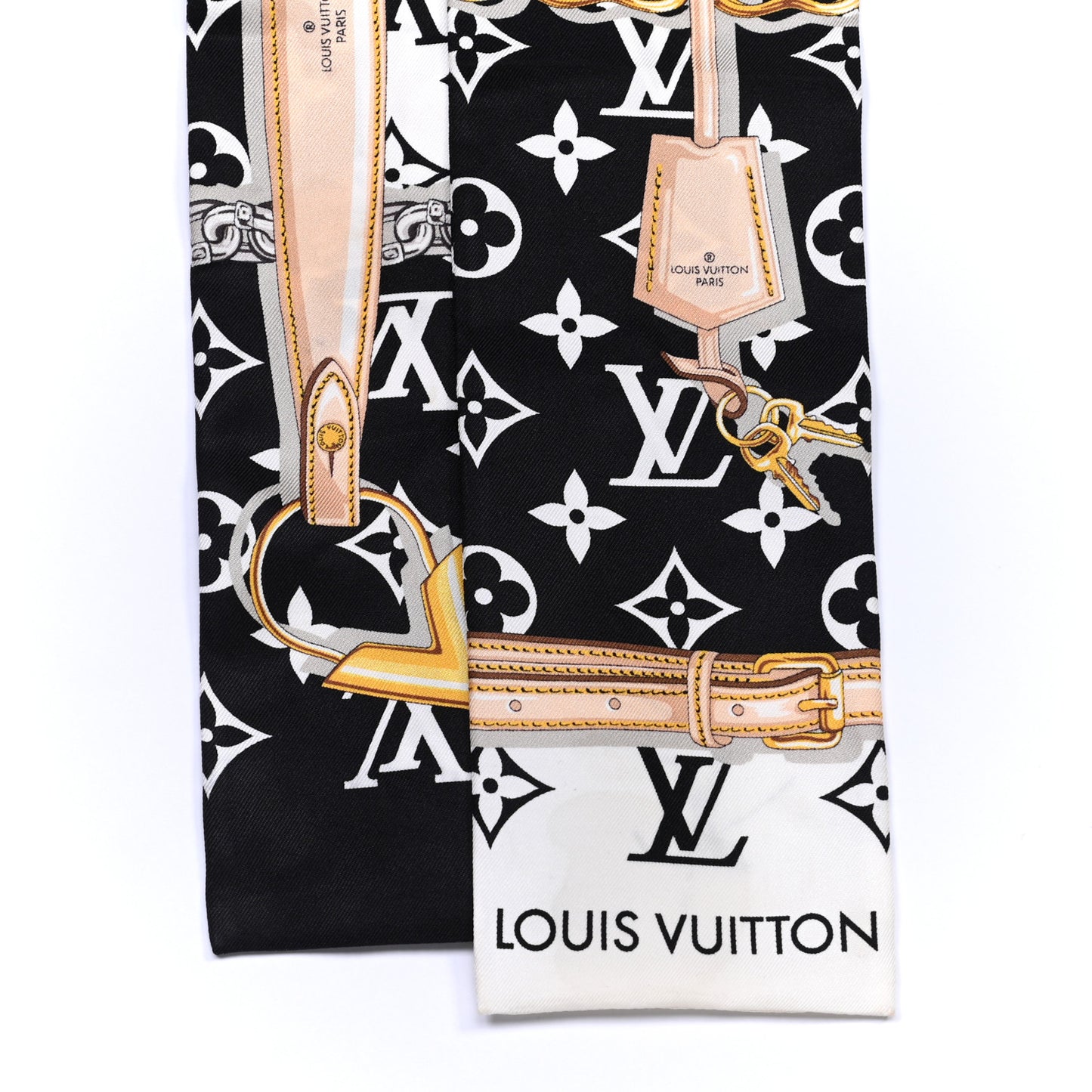 Silk Monogram Confidential Bandeau Black