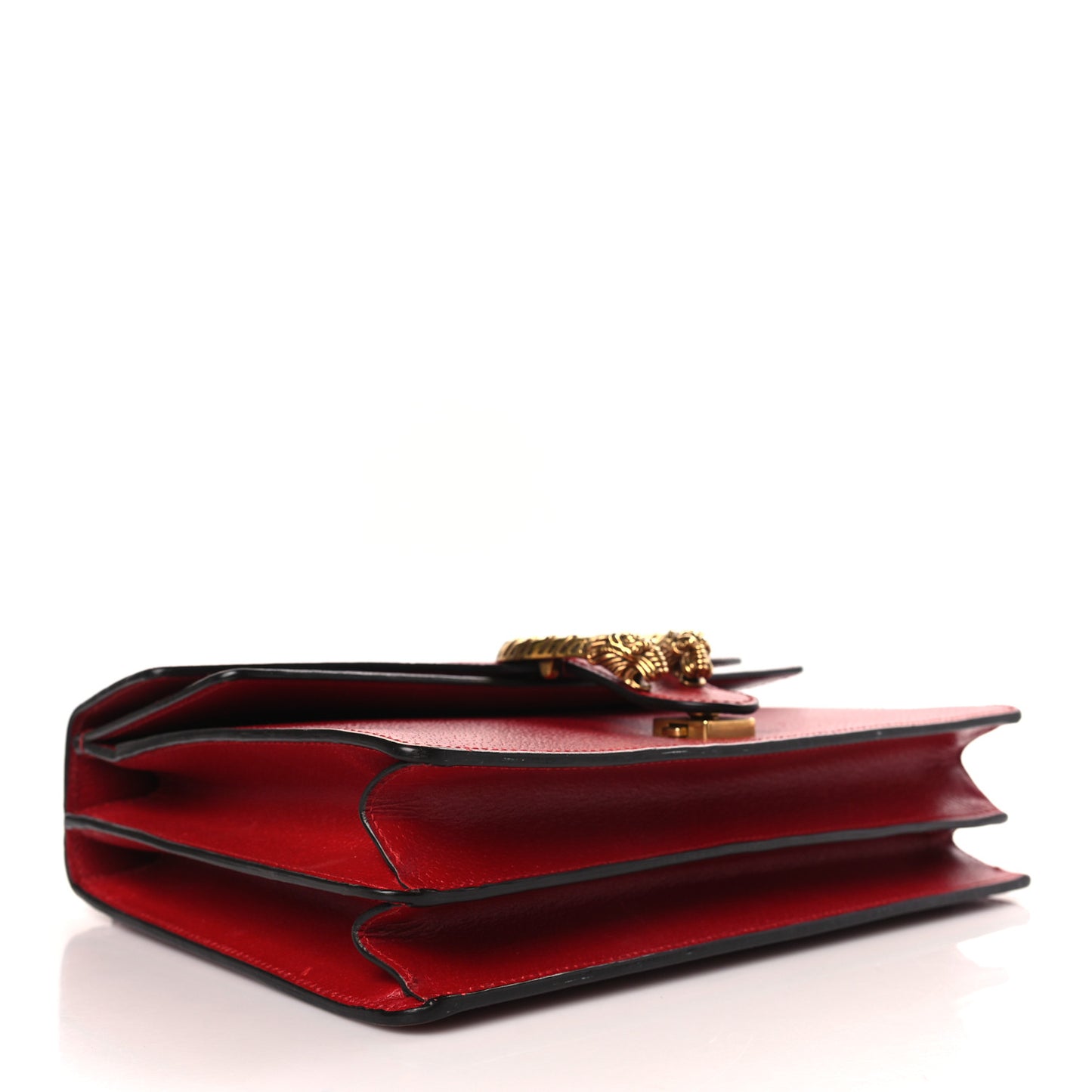 Textured Calfskin Web Medium Dionysus Shoulder Bag Hibiscus Red