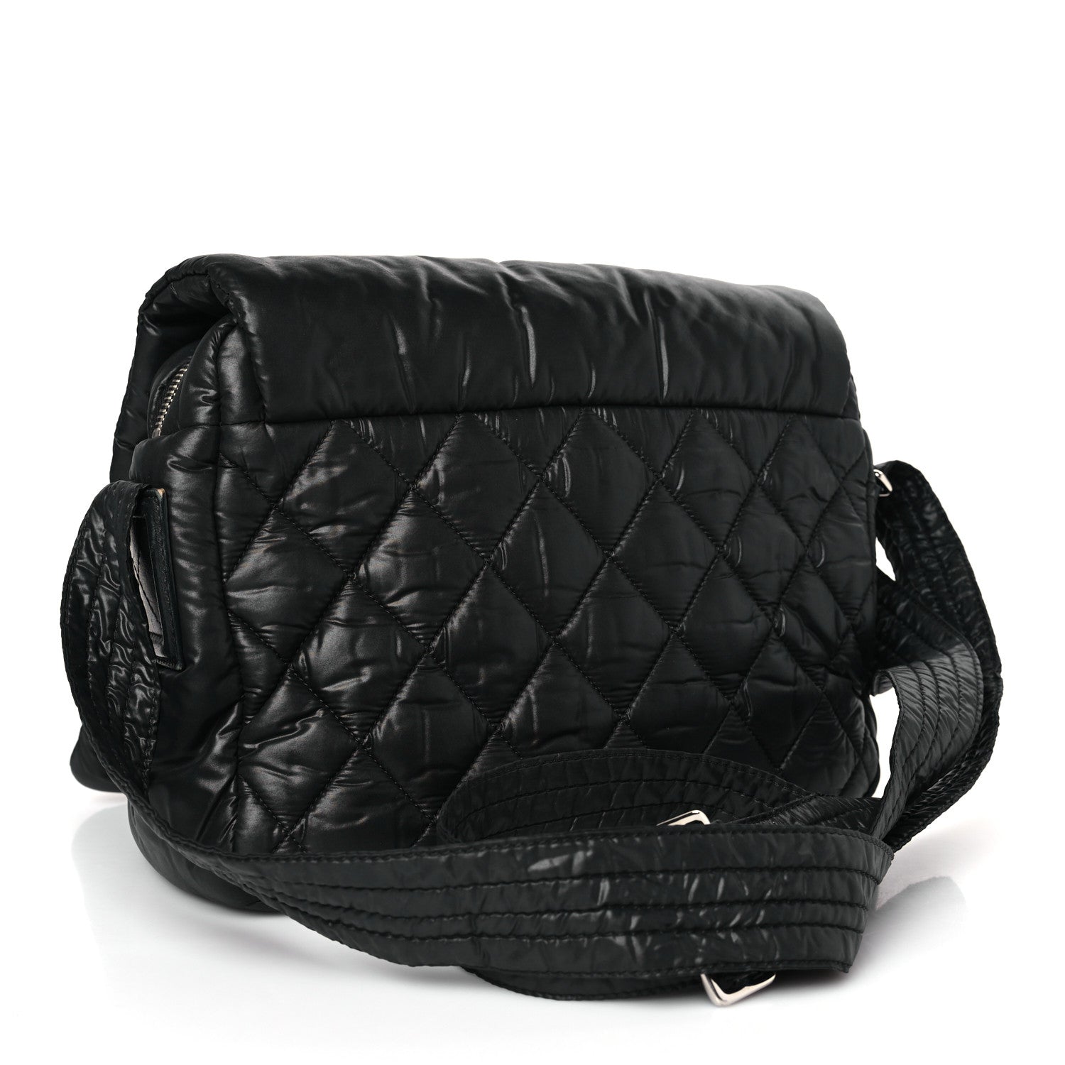 Chanel Nylon Small Coco Cocoon Messenger Bag Black 3 of 9