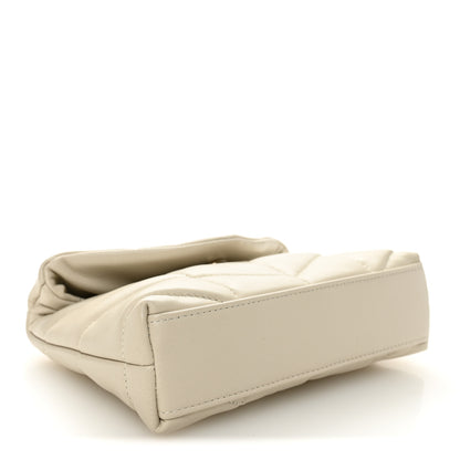 Saint Laurent Lambskin Monogram Loulou Puffer Pouch Clutch Crema Soft 4 of 8