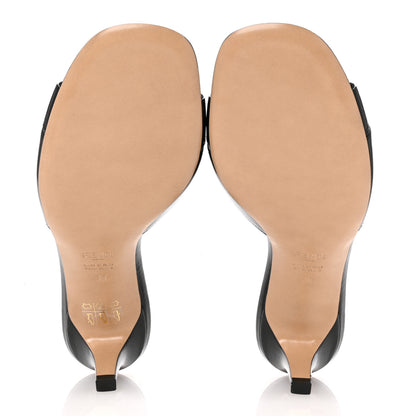 Fendi Vitello Cuoio FFold Sandals 38 Black 6 of 10
