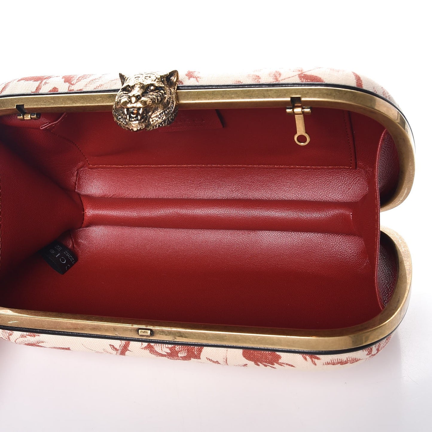 Linen Herbarium Print Broadway Box Clutch Cherry