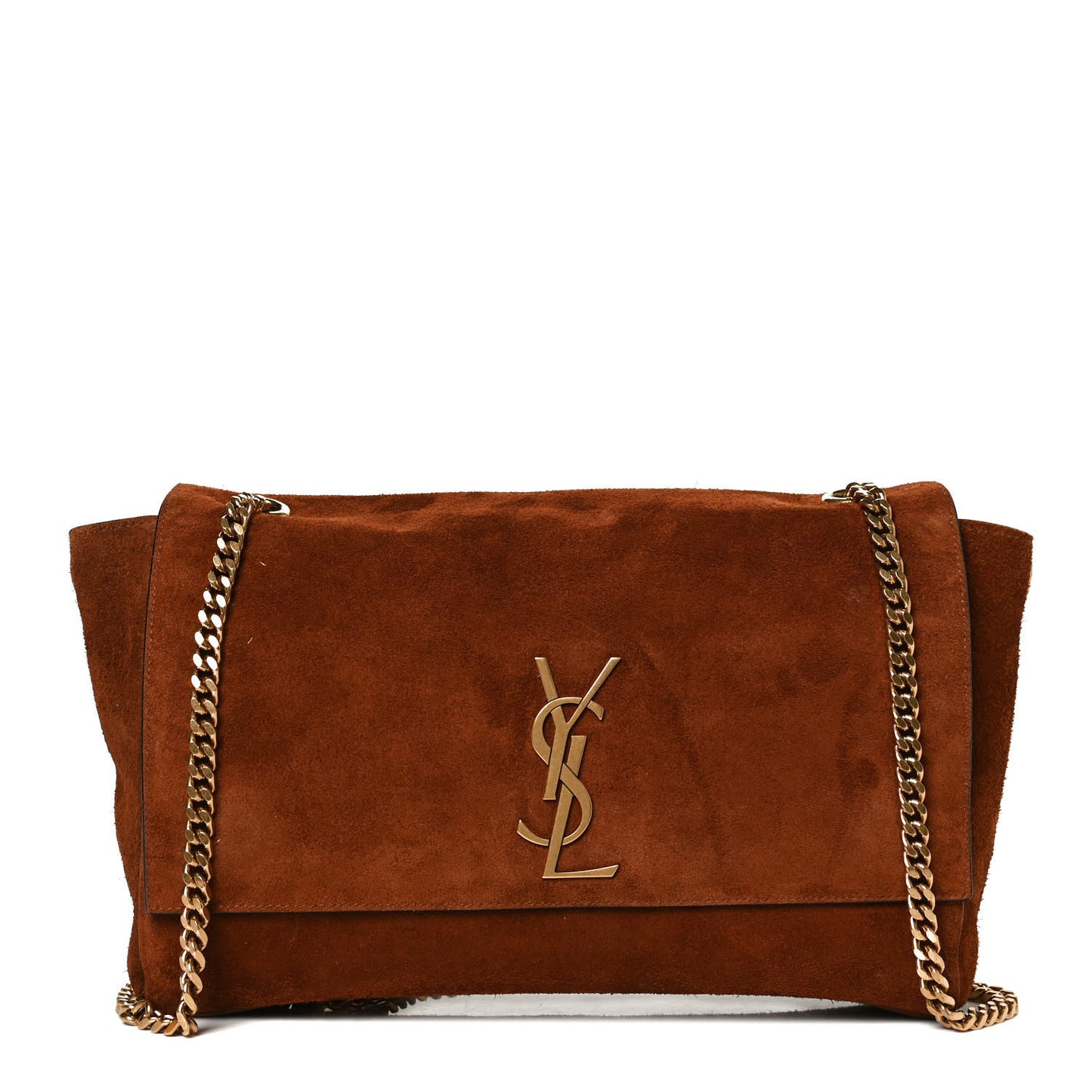 Calfskin Crocodile Embossed Suede Medium Reversible Monogram Kate Satchel Military Taupe