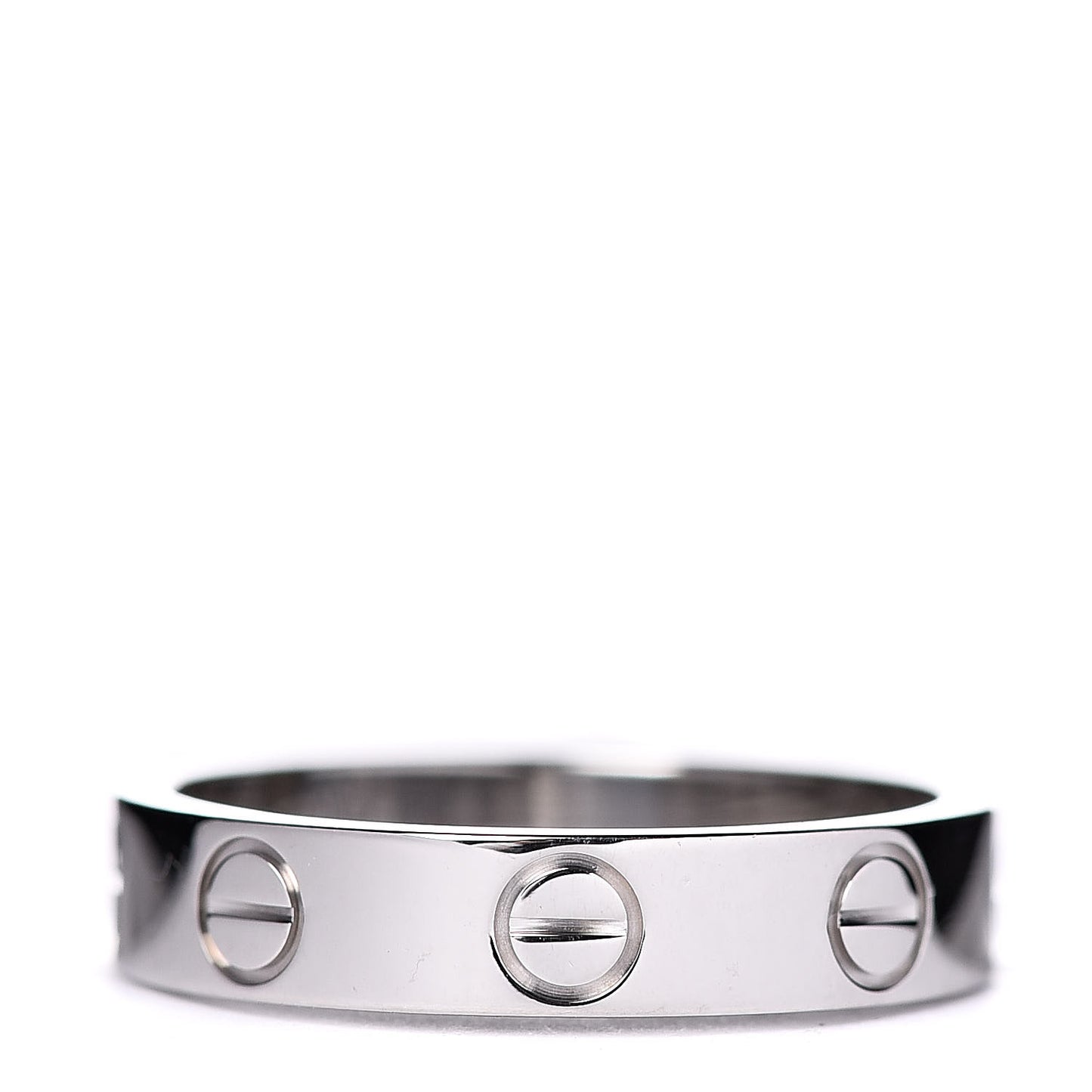 18K White Gold 3.5mm LOVE Wedding Band Ring 48 4.5
