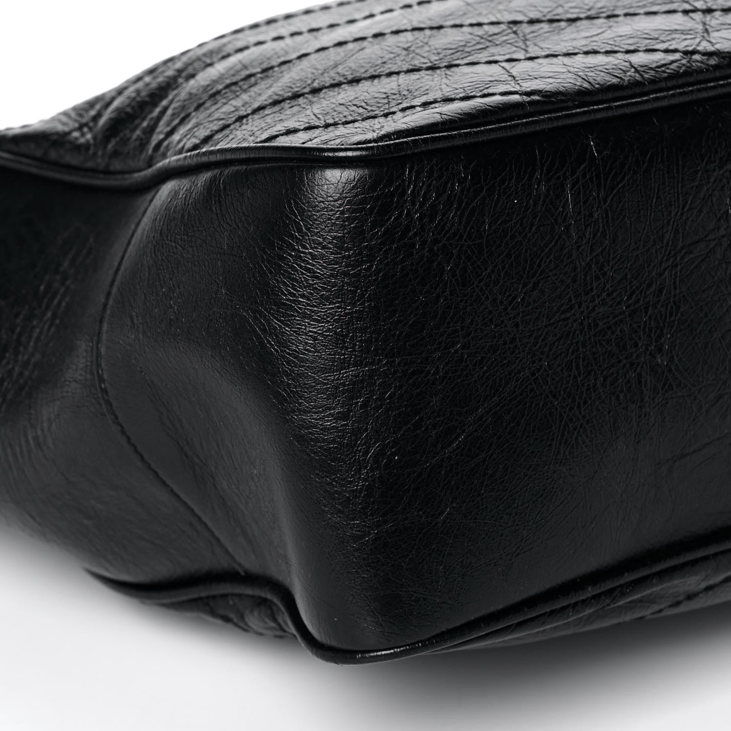 Saint Laurent Crinkled Calfskin Matelasse Monogram Large Niki Shopping Tote Bag Black 10 of 12