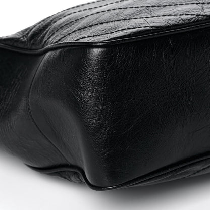 Saint Laurent Crinkled Calfskin Matelasse Monogram Large Niki Shopping Tote Bag Black 10 of 12
