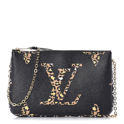 Louis Vuitton Monogram Giant Jungle Pochette Double Zip Black 1 of 11