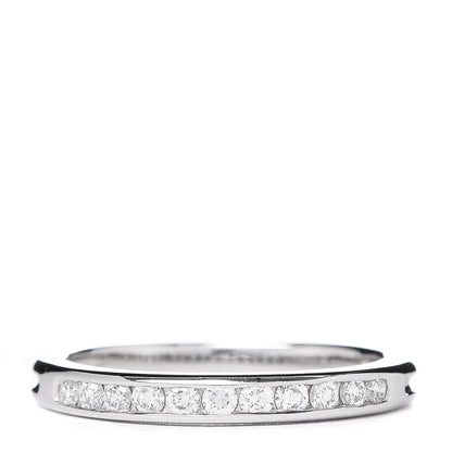 Tiffany Platinum Diamond 2.5mm Half Circle Wedding Band Ring 50 5.5 1 of 5