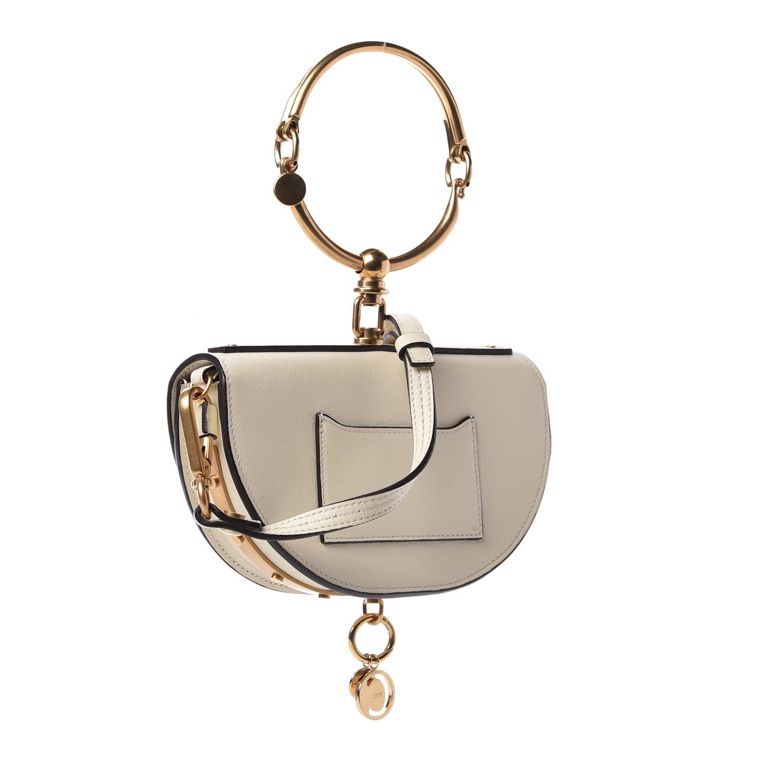 Chloe Calfskin Small Nile Bracelet Minaudiere Bag Off White 3 of 8
