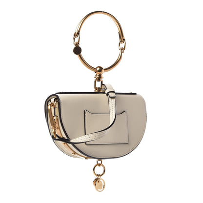 Chloe Calfskin Small Nile Bracelet Minaudiere Bag Off White 3 of 8