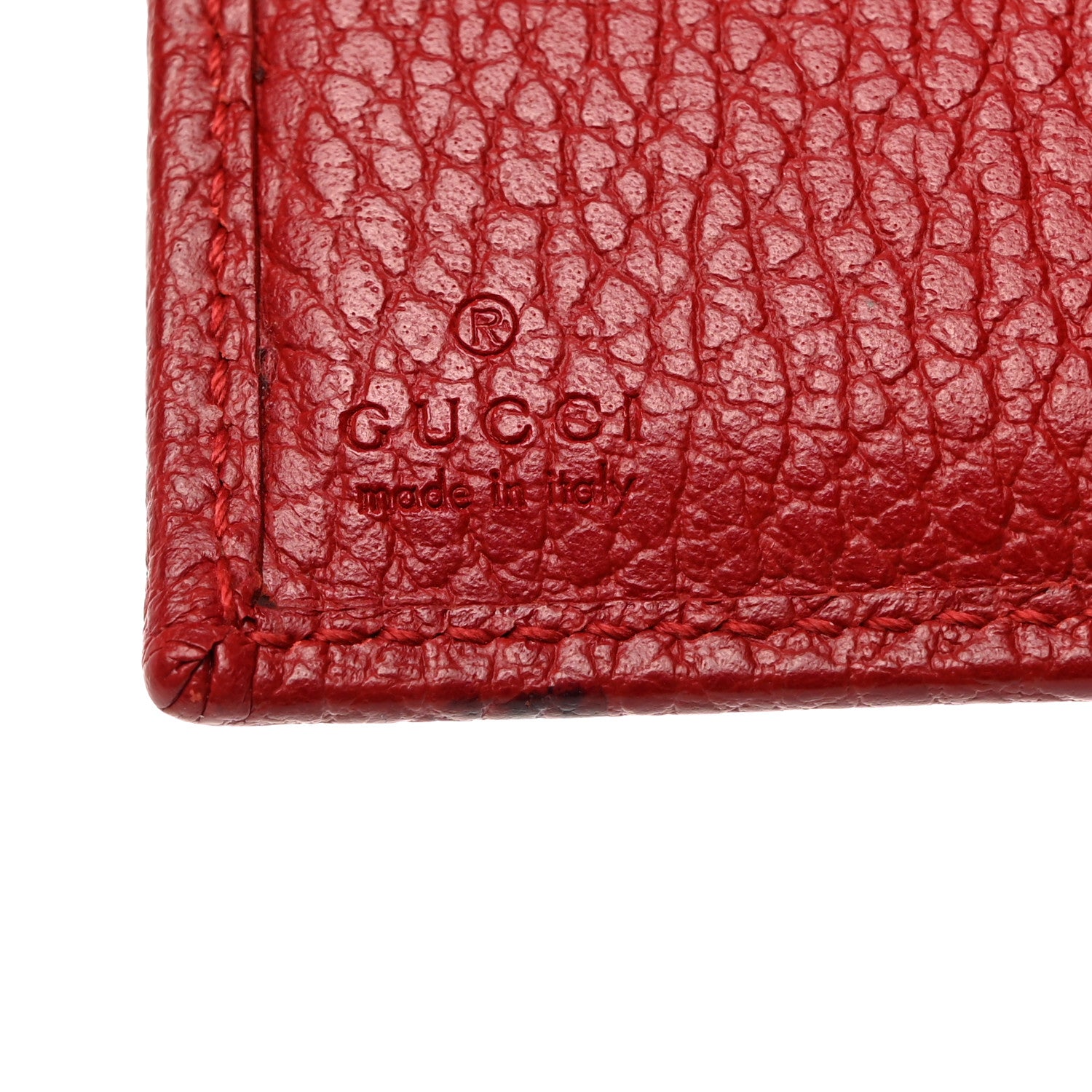 Gucci Dollar Calfskin GG Marmont Wallet Hibiscus Red 7 of 13