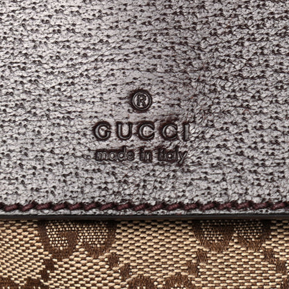 Gucci Monogram Web Medium Double Pocket Messenger Bag Dark Brown 10 of 10